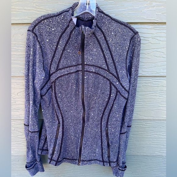 Lululemon Define Jacket Luminesce Splatter White Black size 12 - Picture 1 of 9